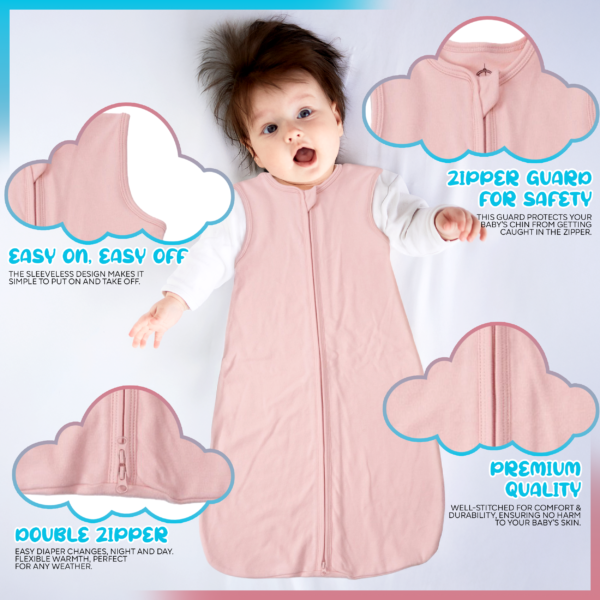 Floral Dreams 100 % Organic Cotton Baby Sleep Sacks - Image 4