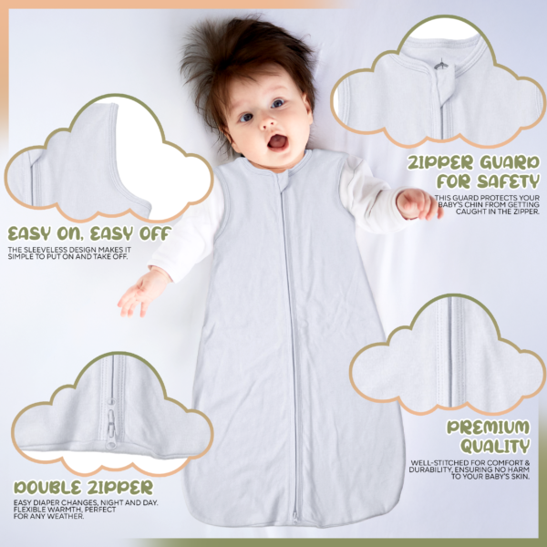 Jungle Hugs 100 % Organic Cotton Baby Sleep Sacks - Image 4