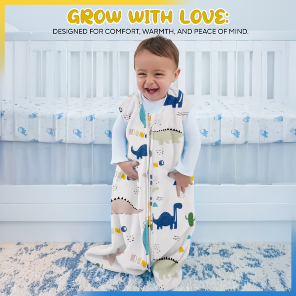 Dino Snuggles 100 % Organic Cotton Baby Sleep Sacks - Image 5
